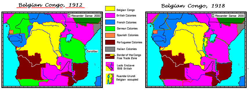 Découpe de l'Afrique avant et après la première guerre mondiale