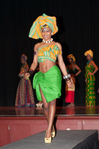 Jessica in her Congolese outfit